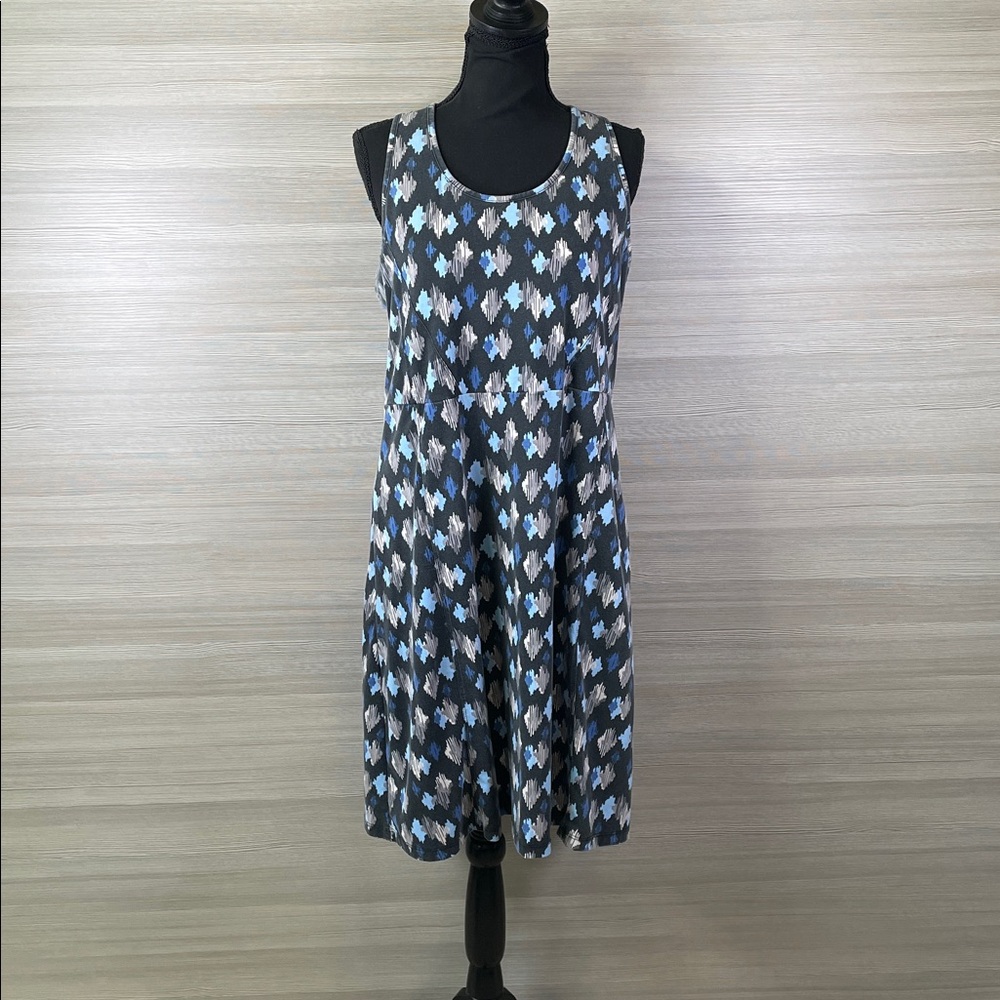 Aventura Racerback Sleeveless Activewear Midi Dress Built-in Bra Size Large